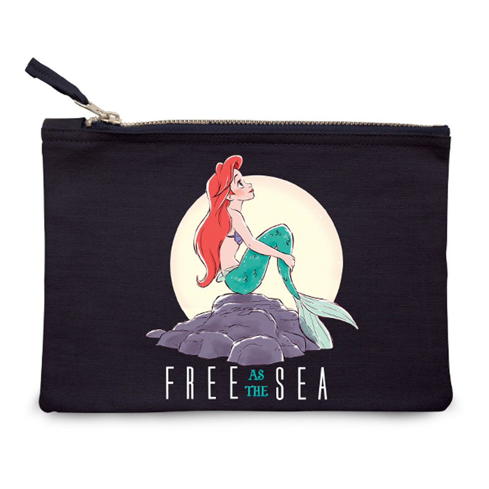 DISNEY The Little Mermaid Free as the Sea Cosmetic Case, Female, Navy Blue  (ABYBAG313)