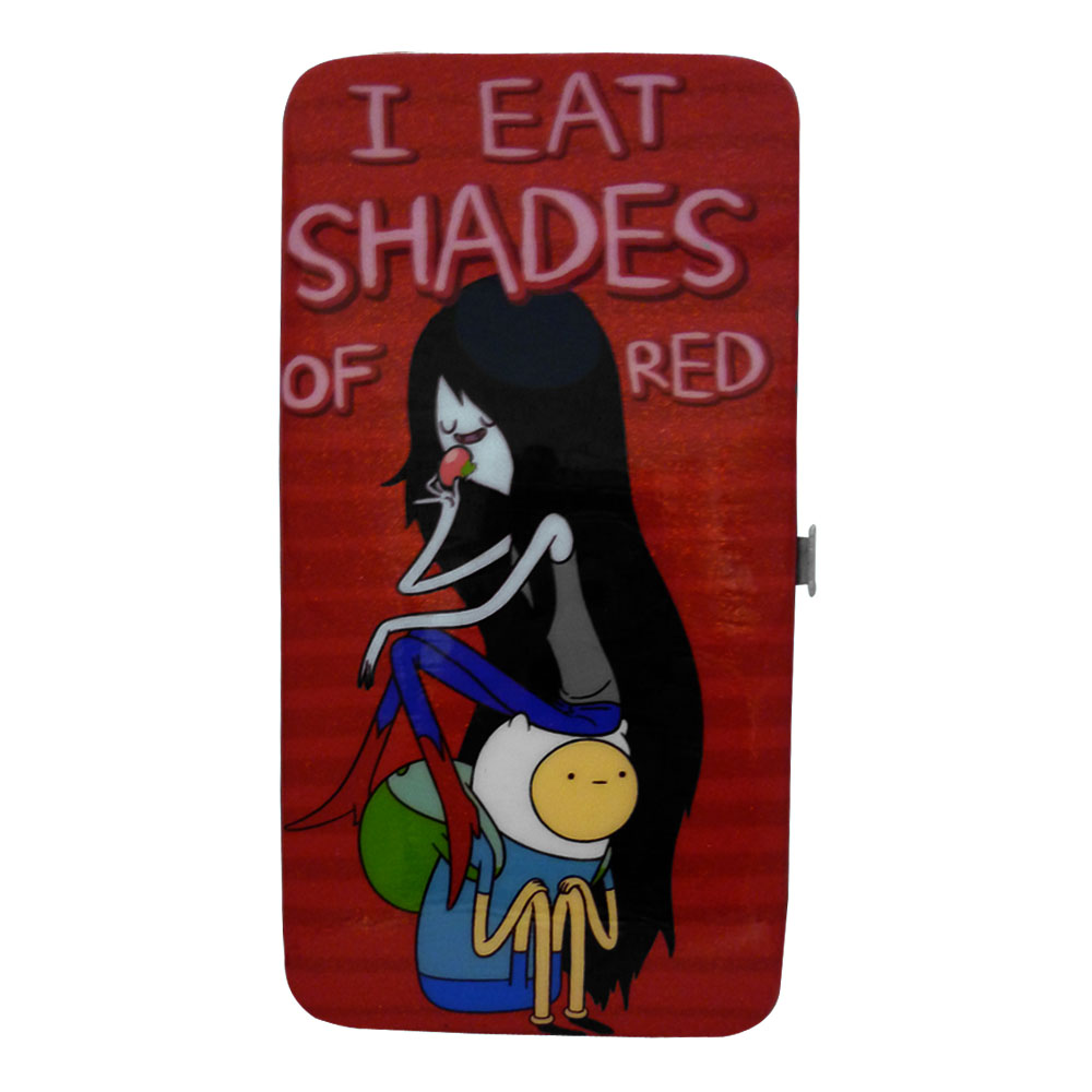 ADVENTURE TIME Marceline's I Eat Shades of Red Hinge Purse Wallet, Female, Giltter Red (GW0NEPADV)