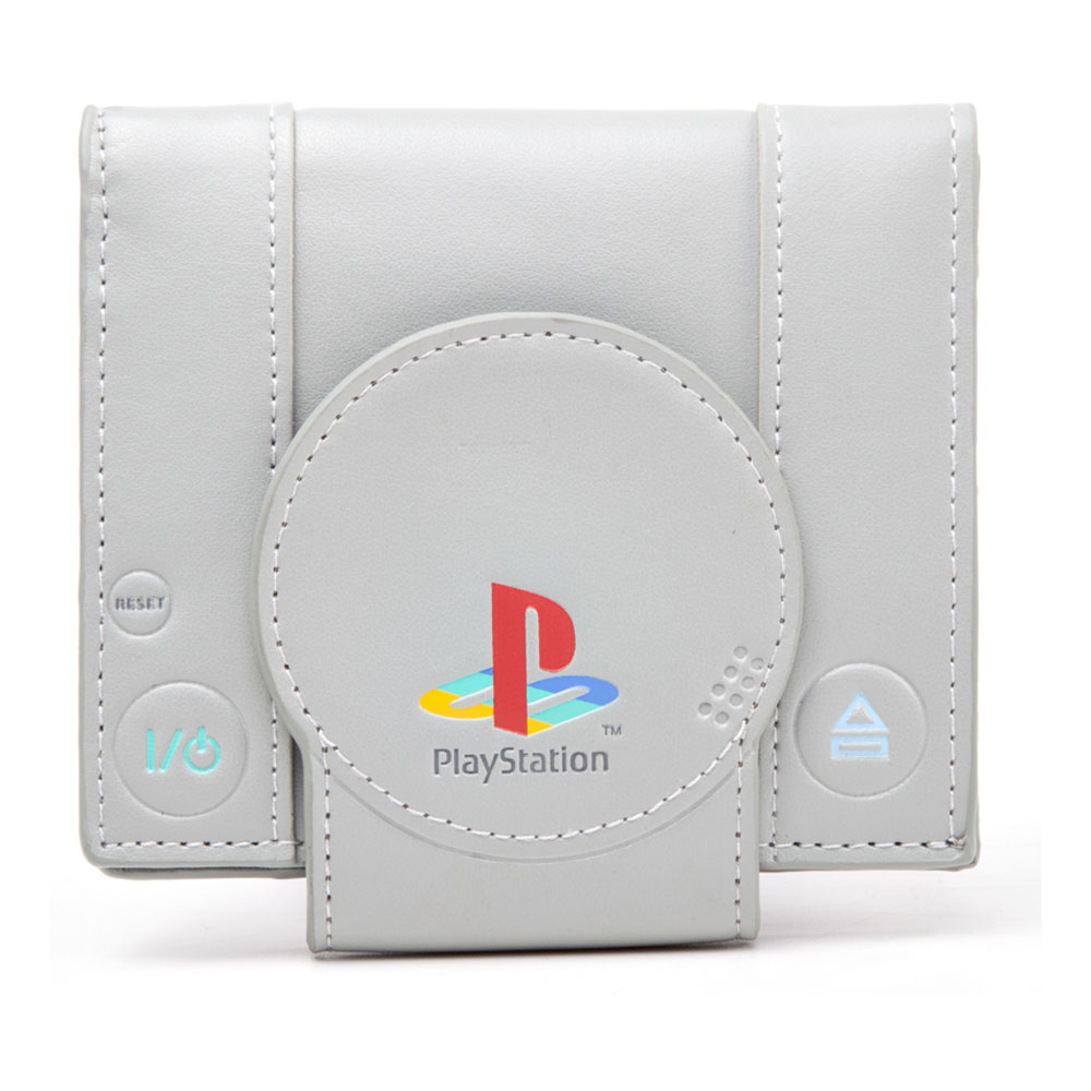 SONY PlayStation One Console Bi-Fold Wallet, Male, Grey (MW128823SNY)