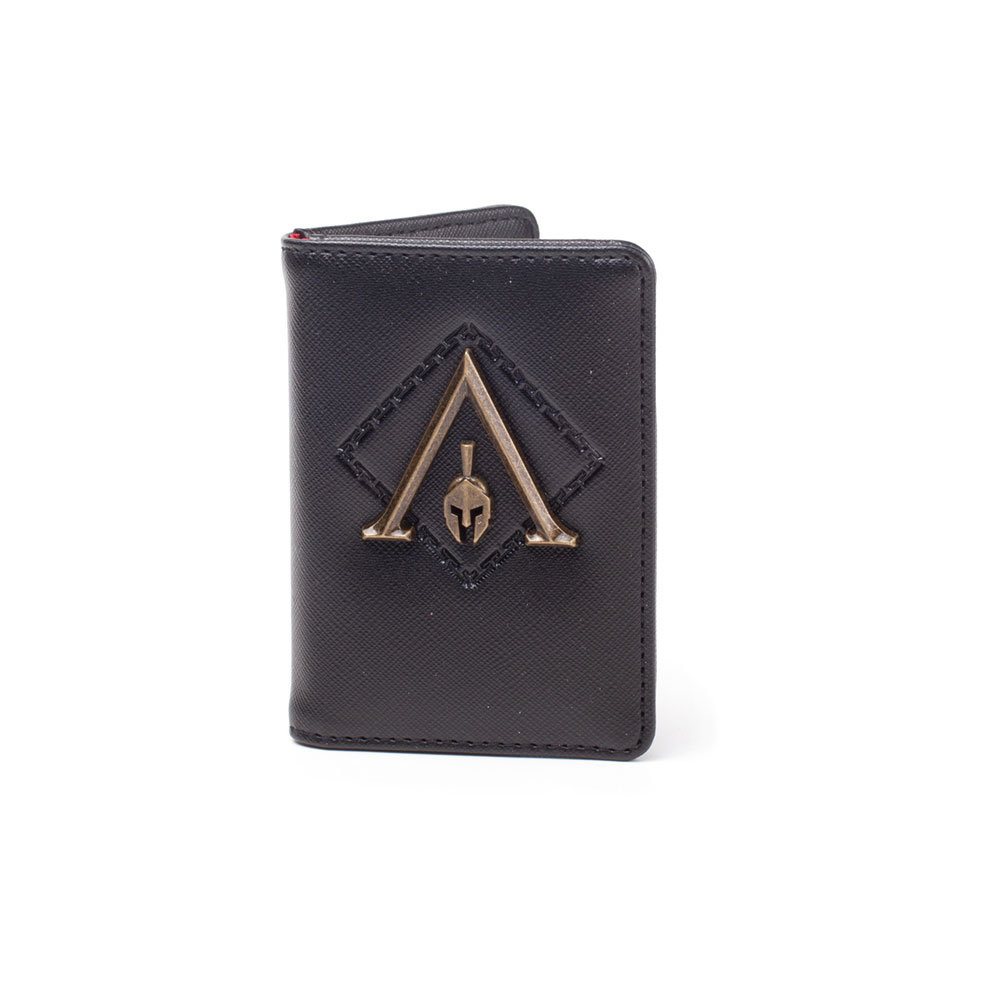 ASSASSIN'S CREED Odyssey Metal Logo Badge Premium Card Wallet, Male, Black (MW650818ACO)