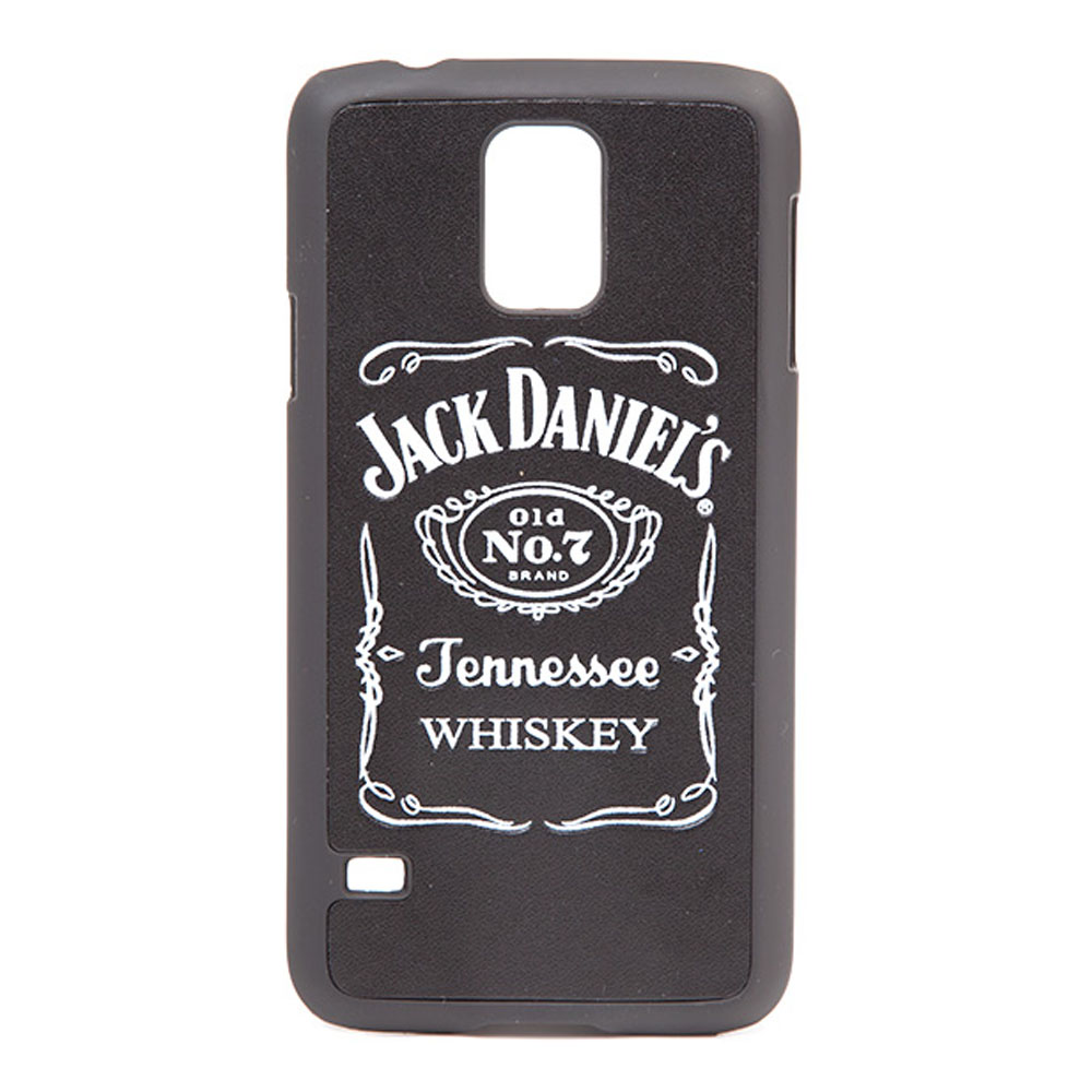 JACK DANIEL'S Logo Leather Phone Cover for Samsung S5, Black (PH140712JDSSS5)