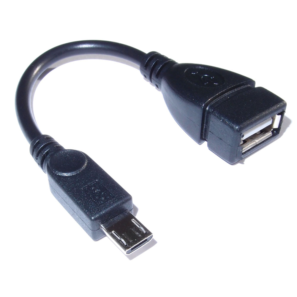 LMS DATA C-USBF-MI USB On-The-Go Micro USB cable for Android, 10cm, Black (C-USBF-MI)