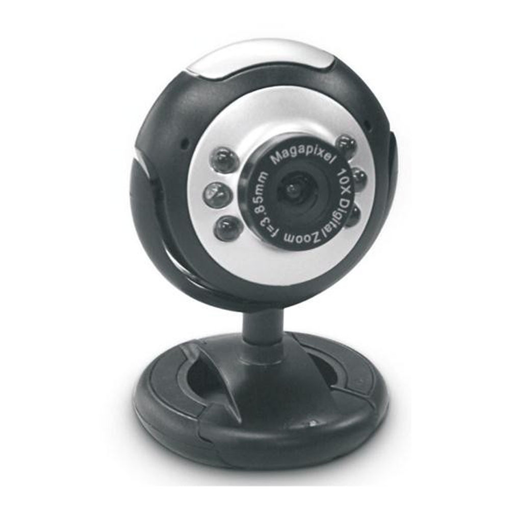 DYNAMODE M-1100M USB 2.0 Megapixel Web Camera with Microphone, 640 x 840 Pixels, Black/Silver (M-110