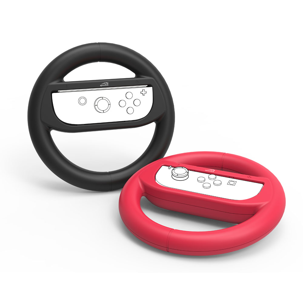 SPEEDLINK Rapid Racing Wheel Set for Nintendo Switch, Black/Red (SL-330700-BKRD)