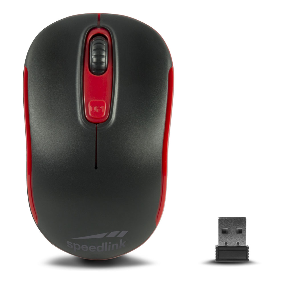 SPEEDLINK Ceptica Wireless USB 1600dpi Mouse, Black/Red (SL-630013-BKRD)
