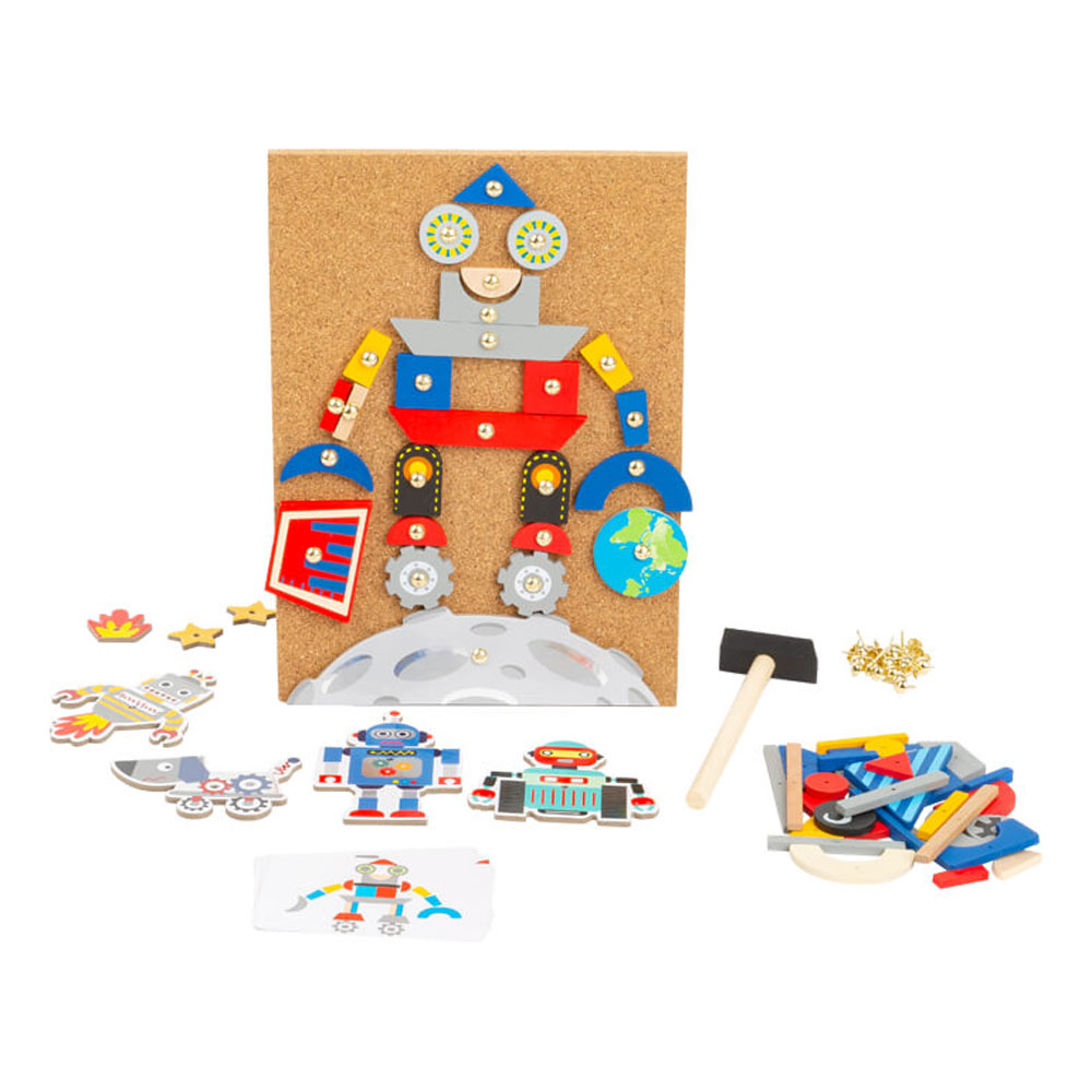 LEGLER Small Foot Children's Robots Hammering Game, Unisex, Six Years and Above, Multi-colour (11572