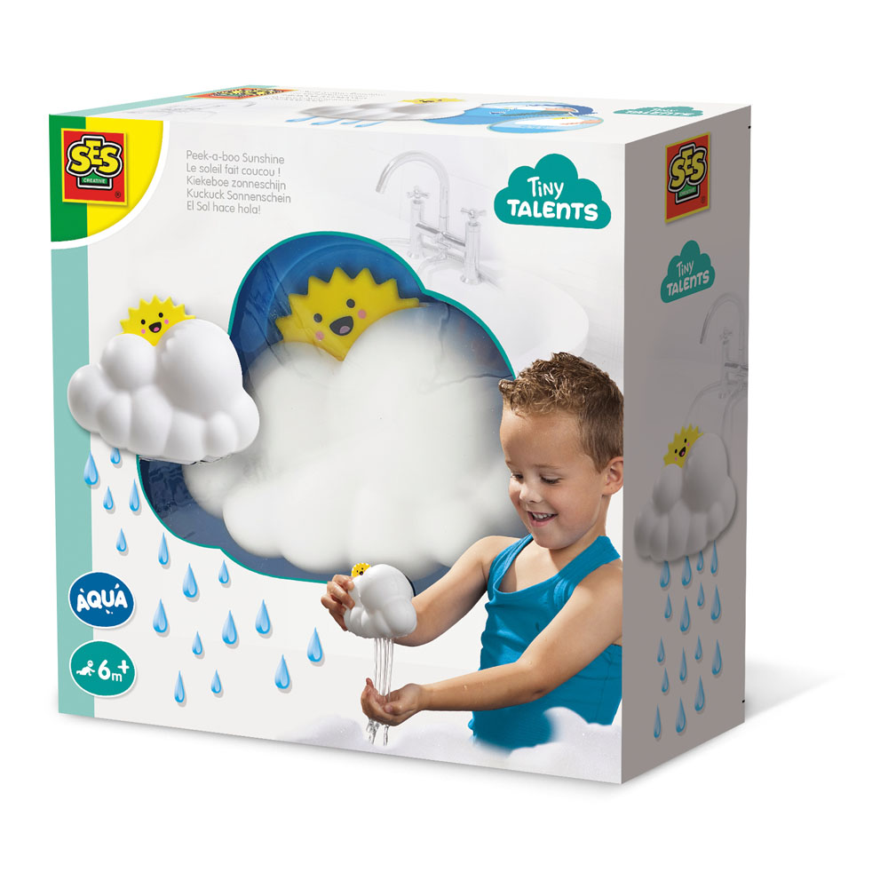 SES CREATIVE Children's Tiny Talents Aqua Peek-a-boo Sunshine Bath Toy, Unisex, 6 Months and Above, 