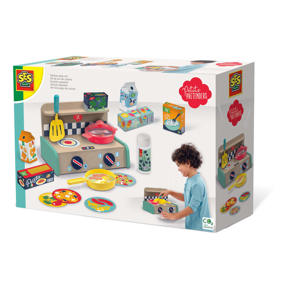 SES CREATIVE Petits Pretenders Children's Kitchen Play Set, Unisex, Three Years and Above, Multi-col
