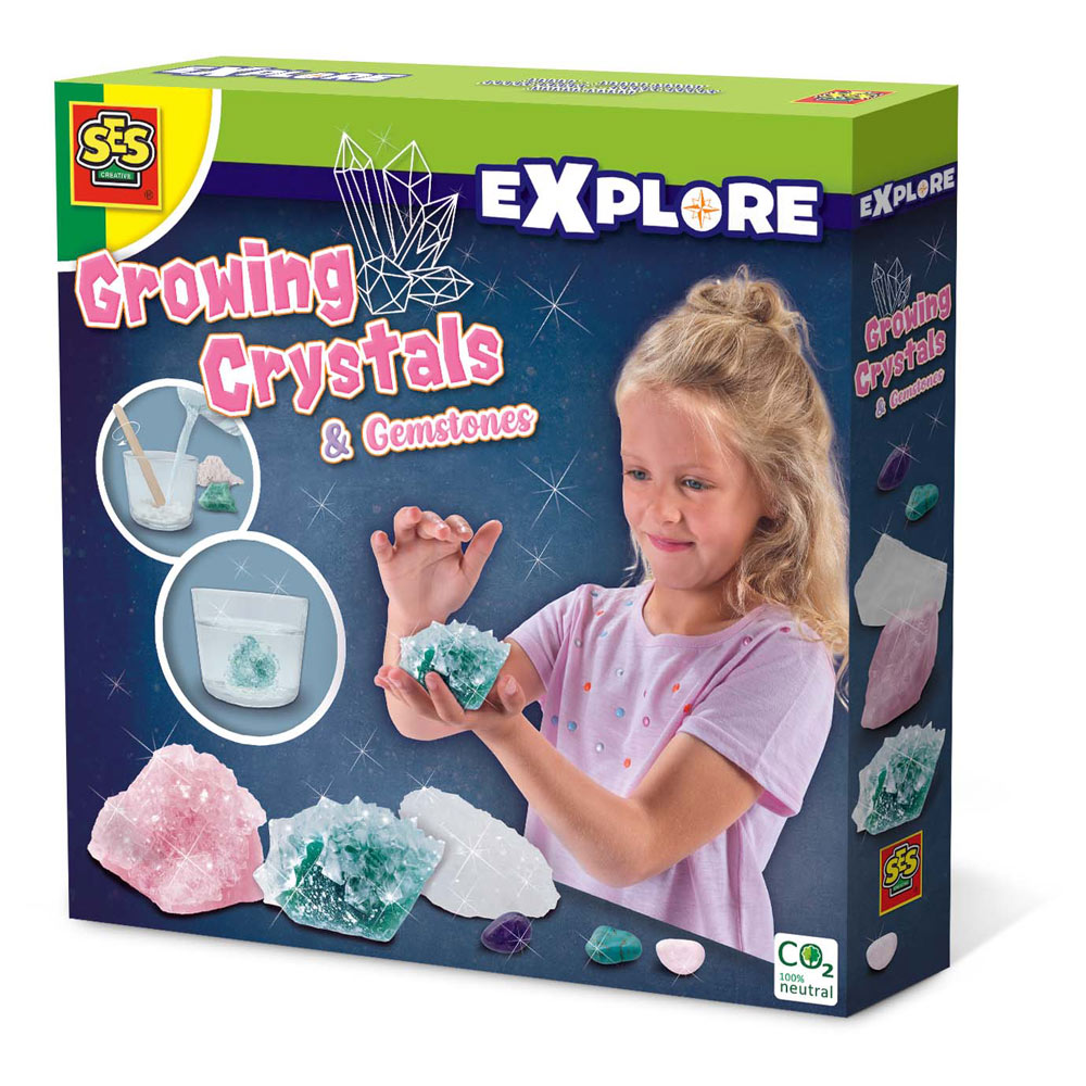 SES CREATIVE Children's Explore Growing Crystals and Gemstones, Unisex, Eight Years and Above, Multi