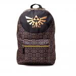 NINTENDO Legend of Zelda All-over Pattern Print Backpack, Gold/Black (BP111577ZEL)