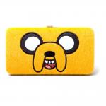 ADVENTURE TIME Jake Furry Big Face Girl Hinged Purse Wallet, Female, Yellow (GW8960ADV)