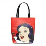 DISNEY Snow White Face Shopper Bag Placed Print, Female, Red (LT405338SNO)
