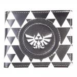 NINTENDO Legend of Zelda Hyrule Royal Crest Badge with All-over Pattern Bi-fold Wallet, Male, Black/