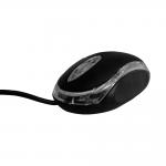 DYNAMODE Ambidextrous Illuminated 3-Button 800dpi USB Optical Mouse with Scroll Wheel, Black (INA-67