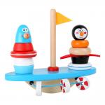 LEGLER Small Foot South Pole Puzzle Game and Balancing Rocker Wooden Toy, Multi-colour, 3 Years and 